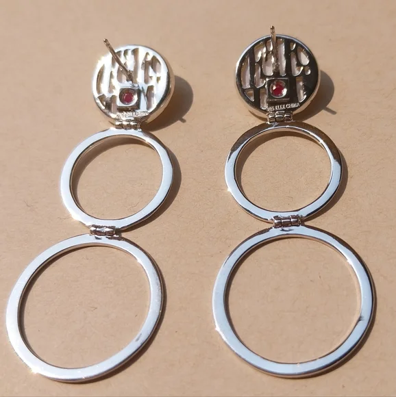 Elle Elegant Silver Sterling Earrings - Picture 7 of 14